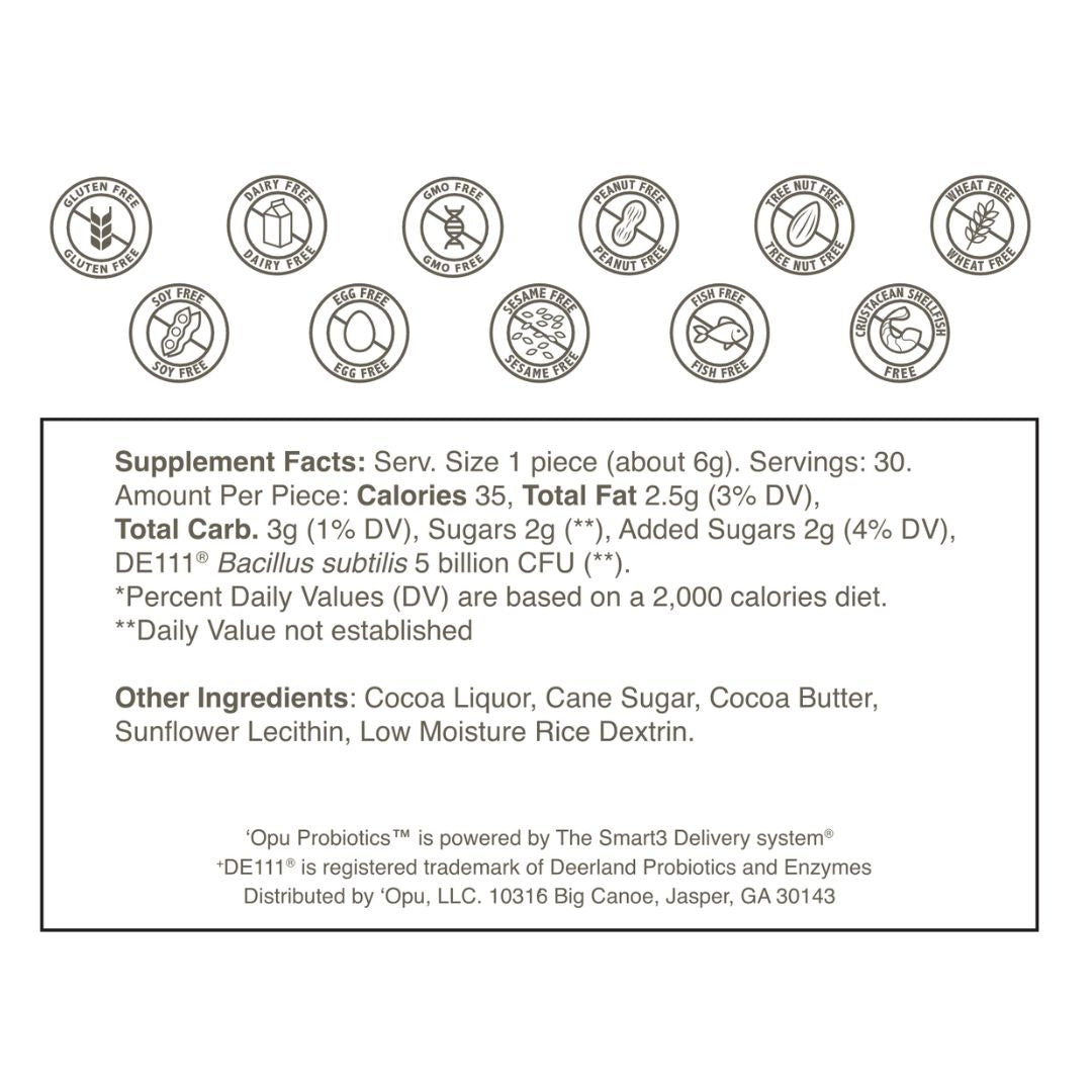NEW Opu Probiotics Chocolate Supplement! 30 Day Supply