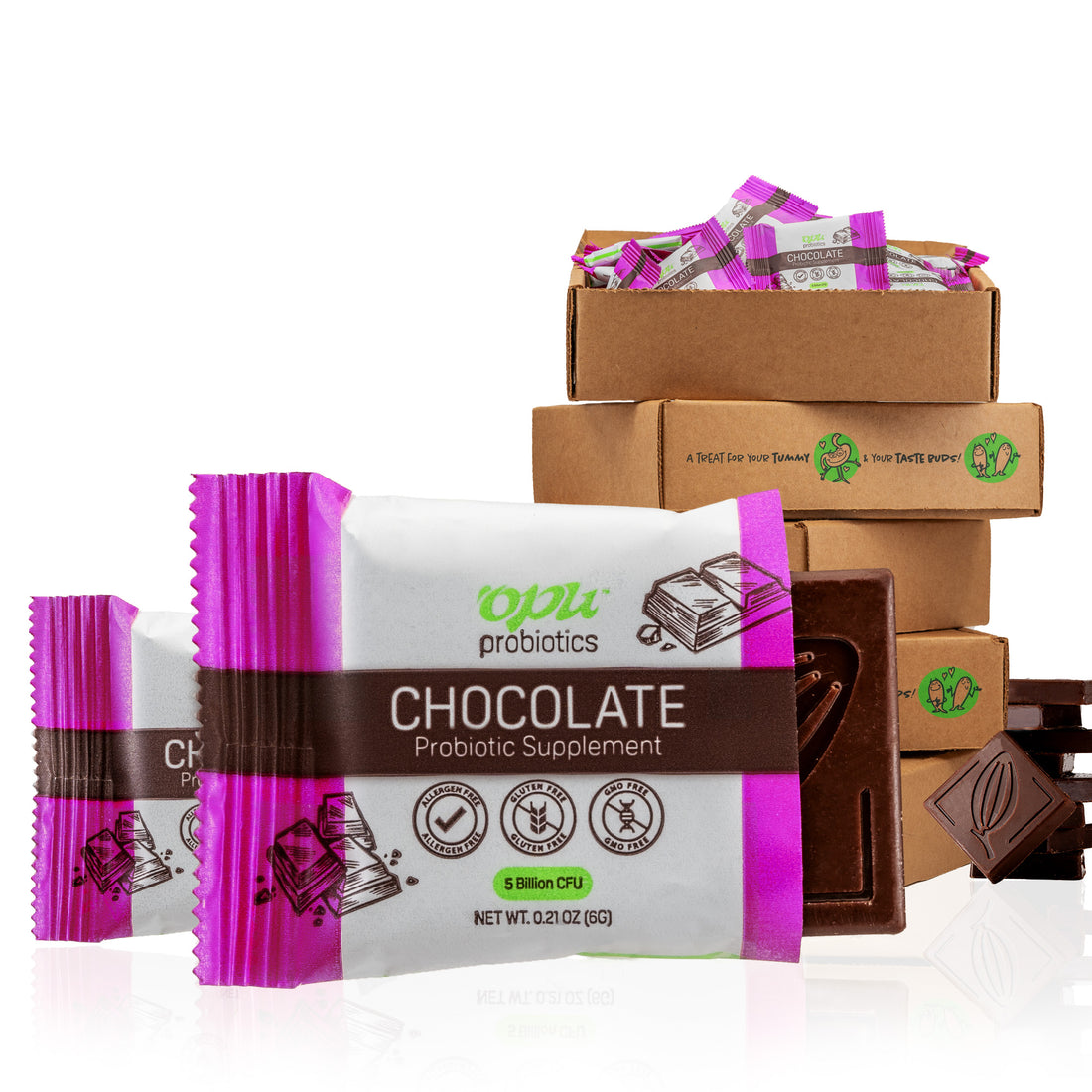 NEW Opu Probiotics Chocolate Supplement! 30 Day Supply